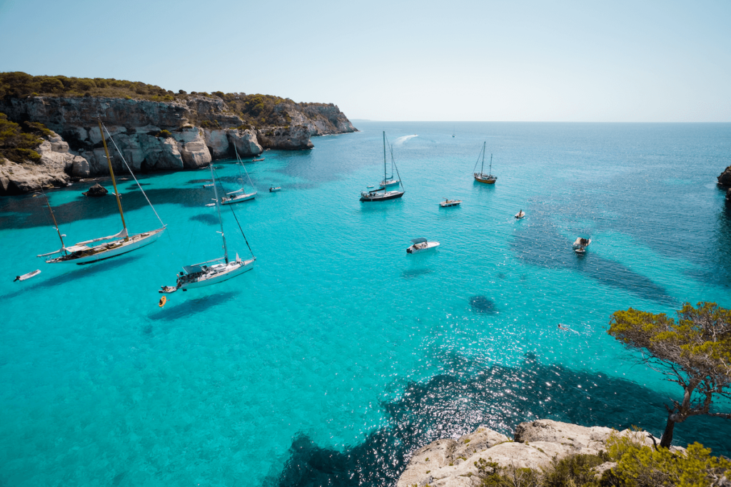 Cala Macarelleta en Menorca, Islas Balreares