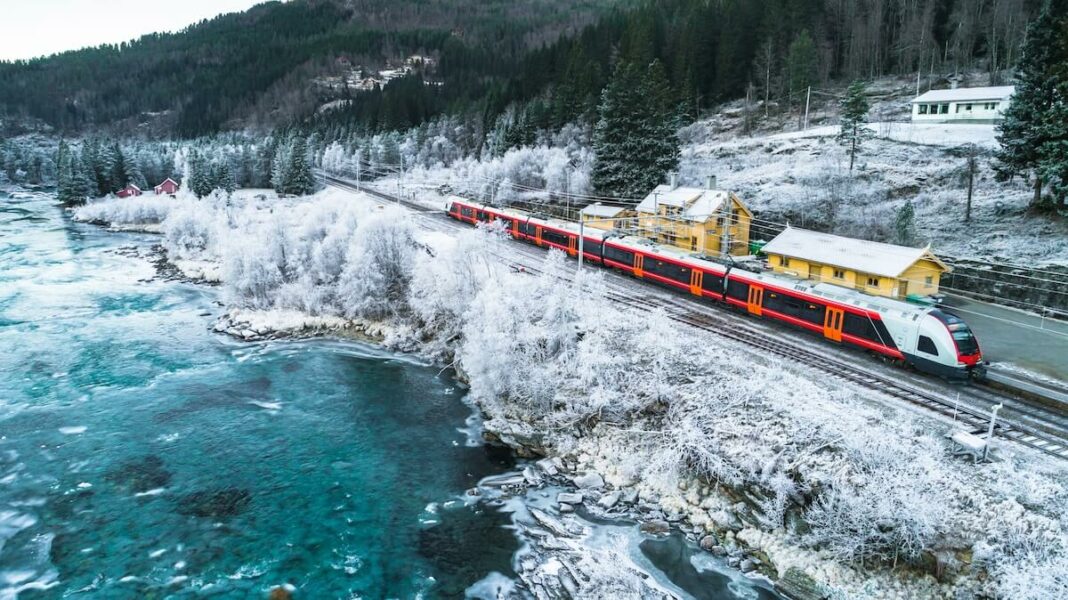 tren noruega Línea ferroviaria por Noruega, una de las más bellas de Europa según Booking