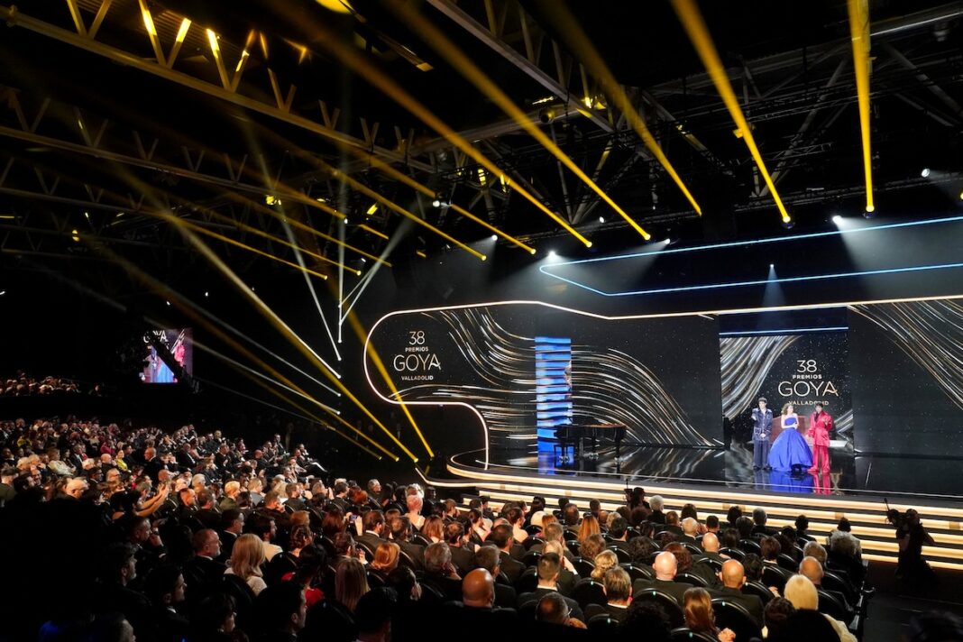 38 edición de la gala de los Premios Goya Un momento de la Gala de entrega de los Premios Goya en Valladolid, el 10 de febrero de 2024